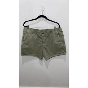 Bear Bottom Shorts 5.5" Stretch Chino XL Womens Green Hiking Shorts